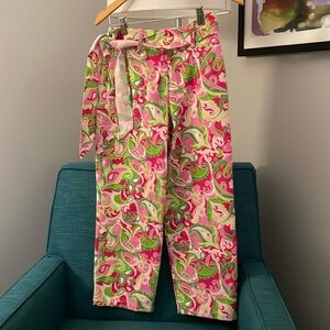 Kelly Kids Pink Paisley Crop Pants XS Women’s